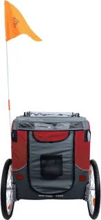 DoggyRide Novel 20 fietskar cabine rood/grijs