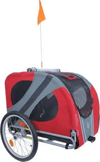 DoggyRide Novel 20 fietskar cabine rood/grijs