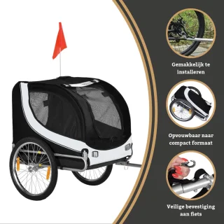 Dogs&Co® Hondenfietskar Premium Zwart 30KG