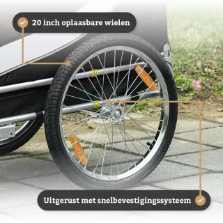 Dogs&Co® Hondenfietskar Premium Zwart 30KG