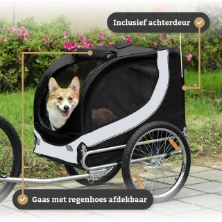Dogs&Co® Hondenfietskar Premium Zwart 30KG