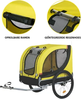 Dunlop Hondenfietskar Geel 40 kg