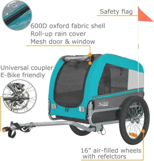 Fietsaanhanger voor honden