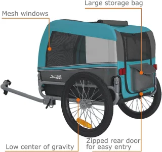 Fietsaanhanger voor honden