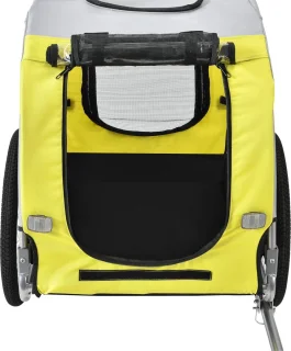 Fietskar 138x71x90 cm 26 kg geel/grijs/zwart
