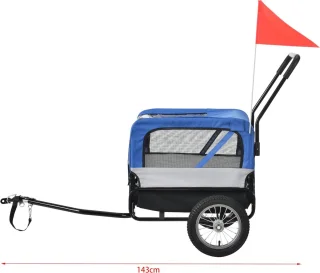 Fietskar Buggy Blauw Zwart 20kg