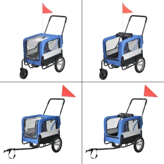 Fietskar Buggy Blauw Zwart 20kg