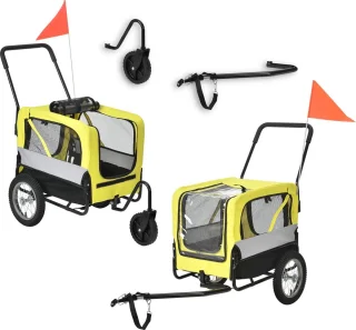 Fietskar Buggy Geel Zwart 20 kg