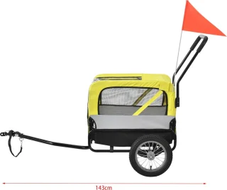 Fietskar Buggy Geel Zwart 20 kg