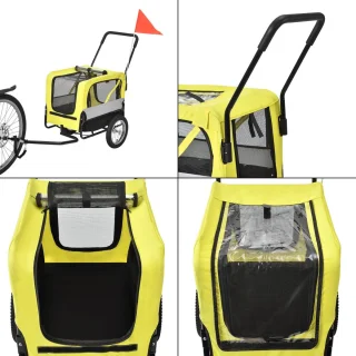 Fietskar Buggy Geel Zwart 20 kg