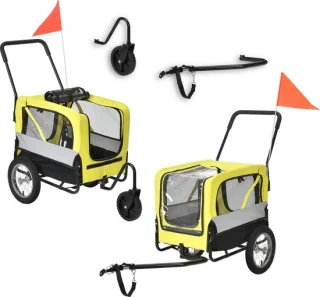 Fietskar Buggy Geel Zwart 20 kg