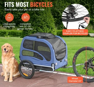 Wat vinden we goed aan de Fietskar Fietsaanhanger Transportaanhanger - Blauw