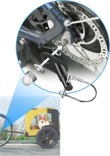 Fietskar Koppeling Trekhaak Adapter voor Hondenaanhanger