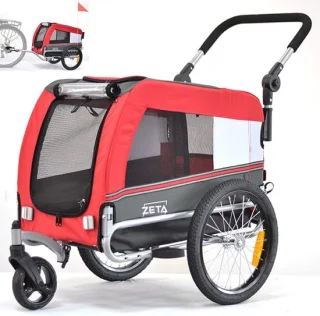 Fietskar voor honden en dieren Maat S Rood review