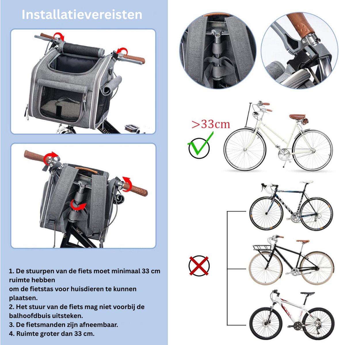 Wat vinden we goed aan de Fietsman Hondenfietsmand voor Kleine Hond Elektrische Fiets