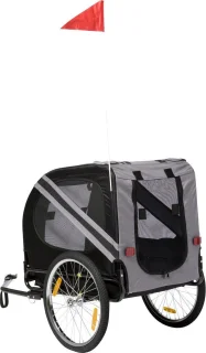 Flamingo Doggy Liner Economy Hondenfietskar Grijs/Zwart