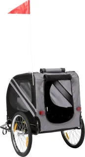 Flamingo Doggy Liner Economy Hondenfietskar Grijs/Zwart