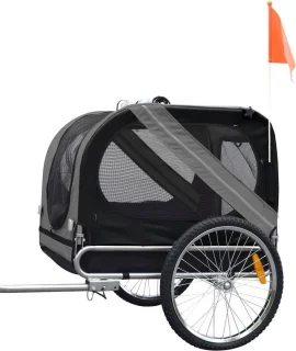 Flamingo Doggy Liner Economy Hondenfietskar Grijs/Zwart