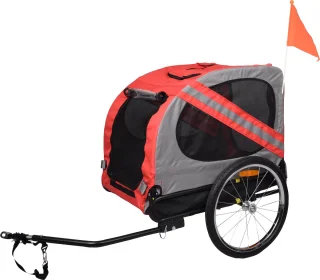 Flamingo Hondenfietskar Rood/Grijs 80x57x64 cm
