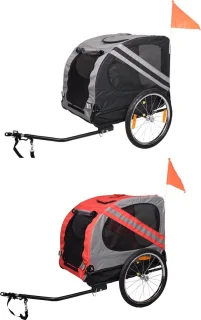 Flamingo Hondenfietskar Rood/Grijs 80x57x64 cm