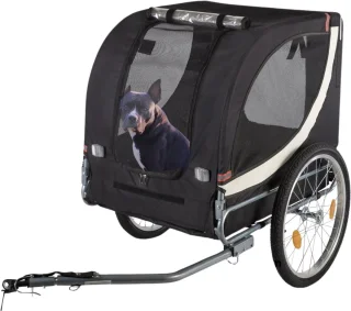 HiPet Hondenfietskar en Buggy L Zwart/Grijs