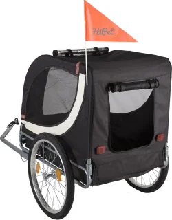 HiPet Hondenfietskar en Buggy L Zwart/Grijs
