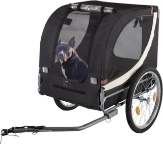 HiPet Hondenfietskar en Buggy L Zwart/Grijs