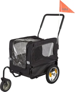 HiPet Hondenfietskar M Zwart/Grijs Max 20 kg
