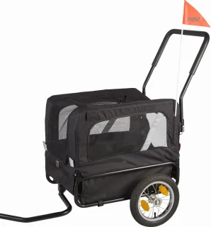 HiPet Hondenfietskar M Zwart/Grijs Max 20 kg
