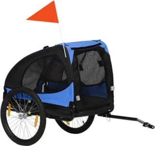Honden Buggy Fietsaanhanger 140 x 71 x 83 cm Blauw review