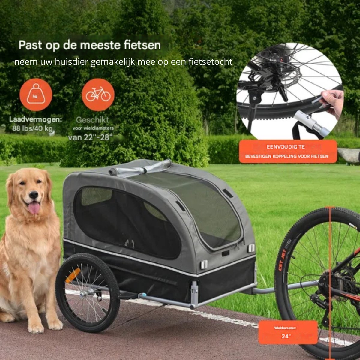 Honden Fietskar 40KG