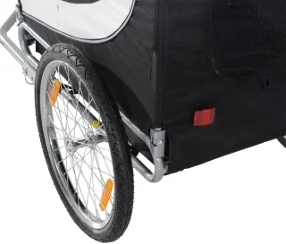 Honden Fietskar Wit/Zwart L130xB73xH90 cm