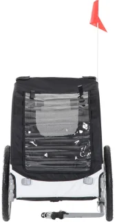 Honden Fietskar Wit/Zwart L130xB73xH90 cm