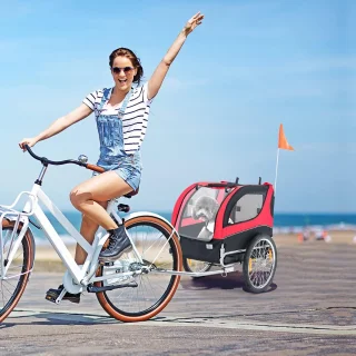 Hondenaanhanger Fiets 40 kg Inklapbaar