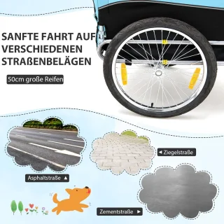 Hondenaanhanger Fiets 40 kg Inklapbaar Voor Kleine en Middelgrote Honden