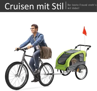 Hondenaanhanger Fietskar Jogging Universeel 155x83x108 cm