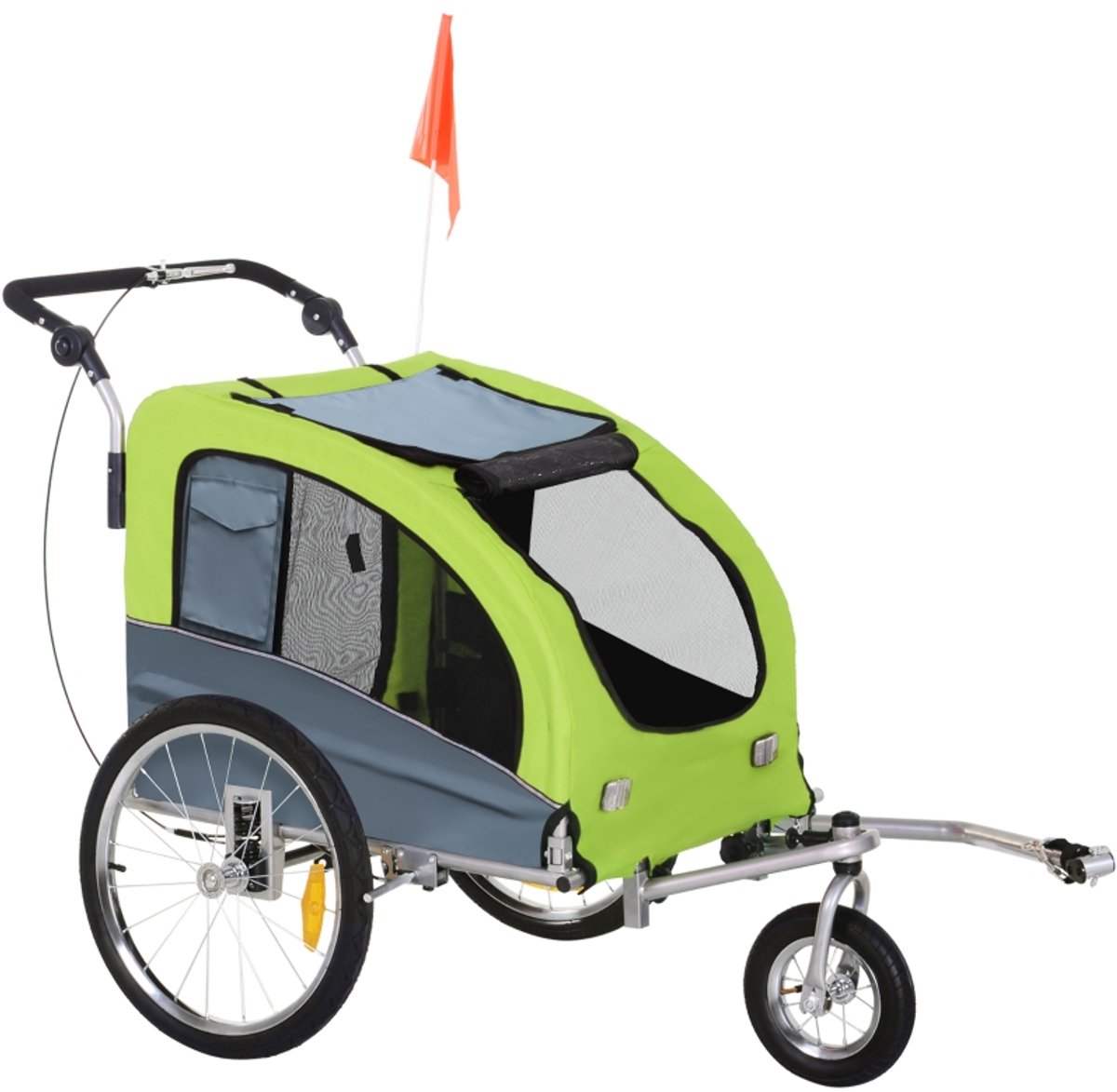 Wat vinden we goed aan de Hondenaanhanger Fietskar Jogging Universeel 155x83x108 cm