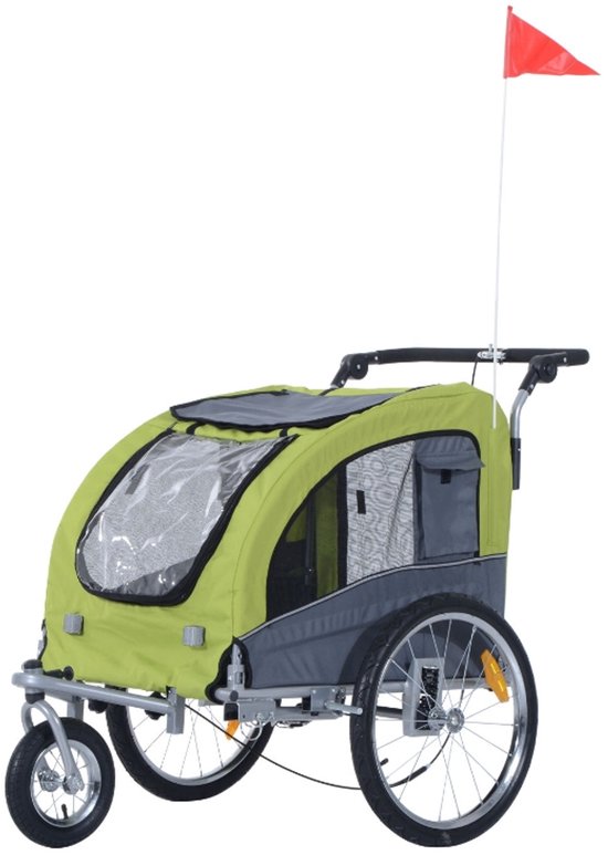 Hondenaanhanger Fietskar Jogging Universeel 155x83x108 cm review