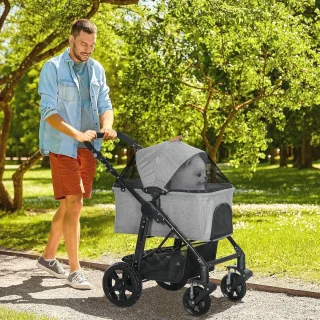 Hondenbuggy 2-in-1 Draagtas en Hondenkar