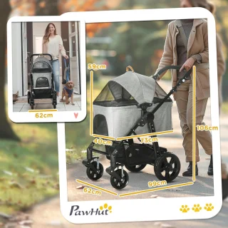 Hondenbuggy 2-in-1 Draagtas en Hondenkar