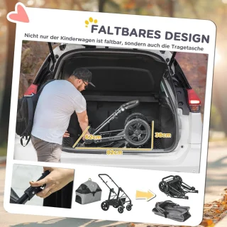 Hondenbuggy 2-in-1 Draagtas en Hondenkar