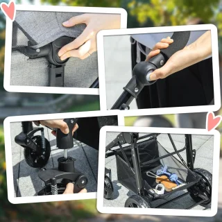 Hondenbuggy 2-in-1 Draagtas en Hondenkar