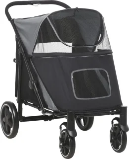 Hondenbuggy met kussen - Grijs