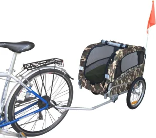 Hondenfietsaanhanger Camouflage