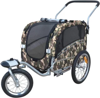 Hondenfietsaanhanger Camouflage