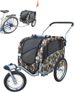 Hondenfietsaanhanger Camouflage