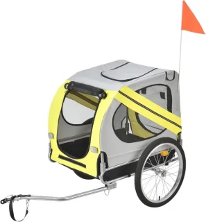 Hondenfietskar 26 kg - Geel/Grijs/Zwart