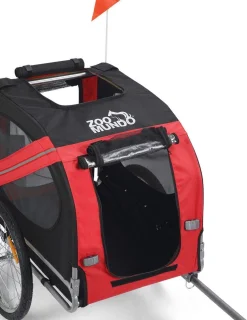 Hondenfietskar Aanhangwagen Rood/Zwart