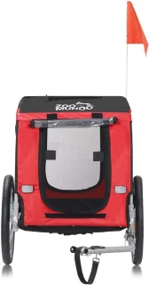 Hondenfietskar Aanhangwagen Rood/Zwart