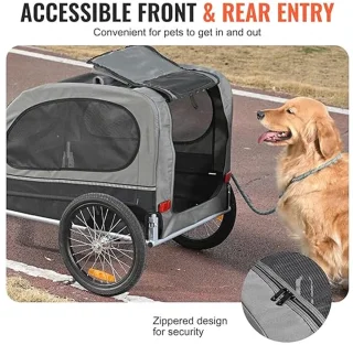 Hondenfietskar – Fietsaanhanger & Buggy (2-in-1)